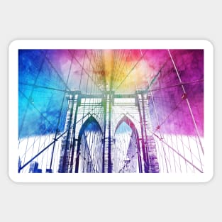 Brooklyn Bridge (watercolor) Sticker